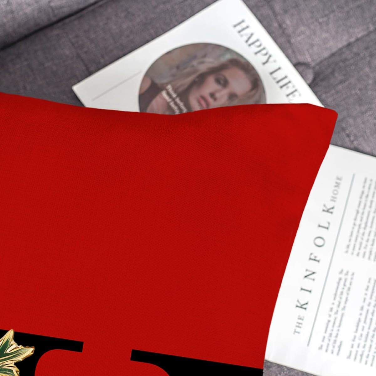 Buffalo Check Christmas Pillow Covers 18X18 Set of 4 Red Black Farmhouse Xmas Decorations Snowman Deer Joy Winter Holiday Decor Throw Cushion Case for Home Couch S24C03