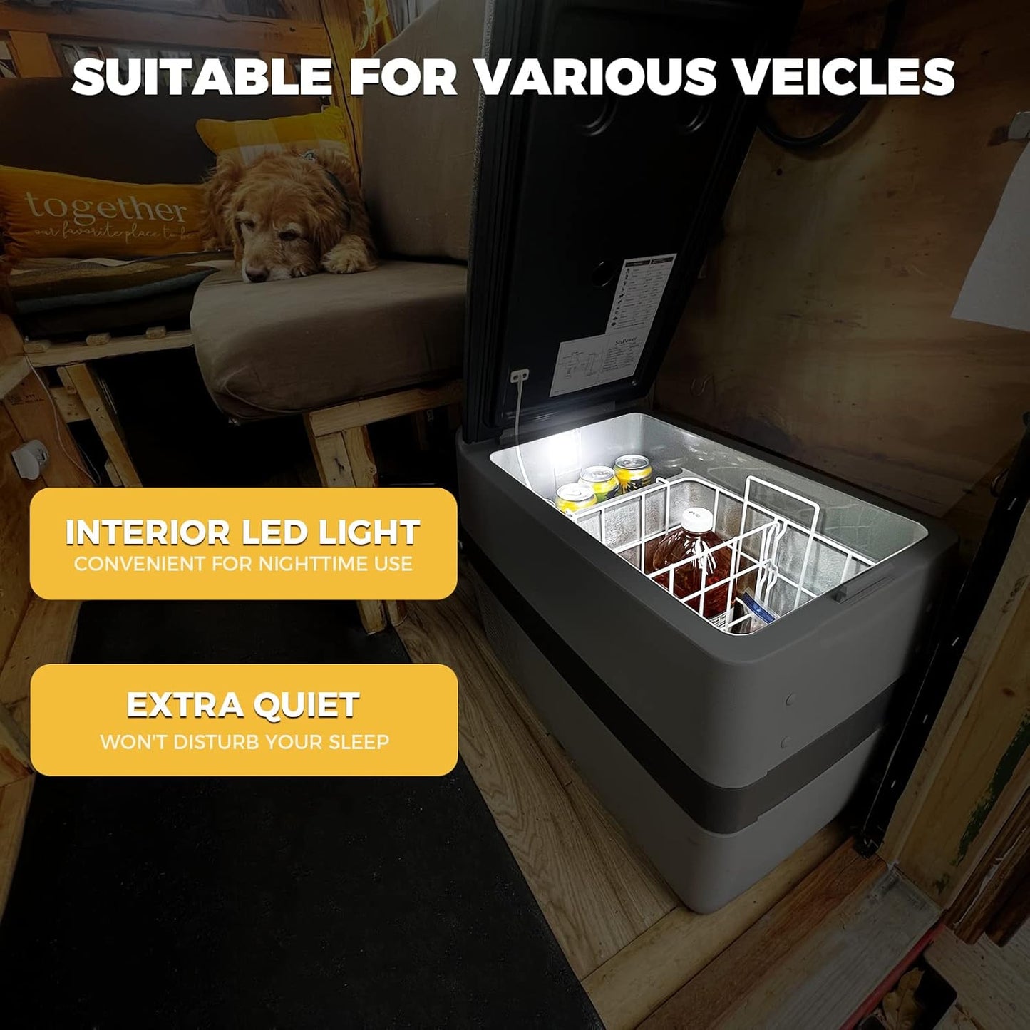 AJ30 Portable Refrigerator,Portable Freezer,32 Quart Electric Cooler,Car Refrigerator,12/24V DC Cable & 110/240V Ac,Car Fridge for Camping,Truck,Rv,Travel,Fishing TRUCK DRIVER