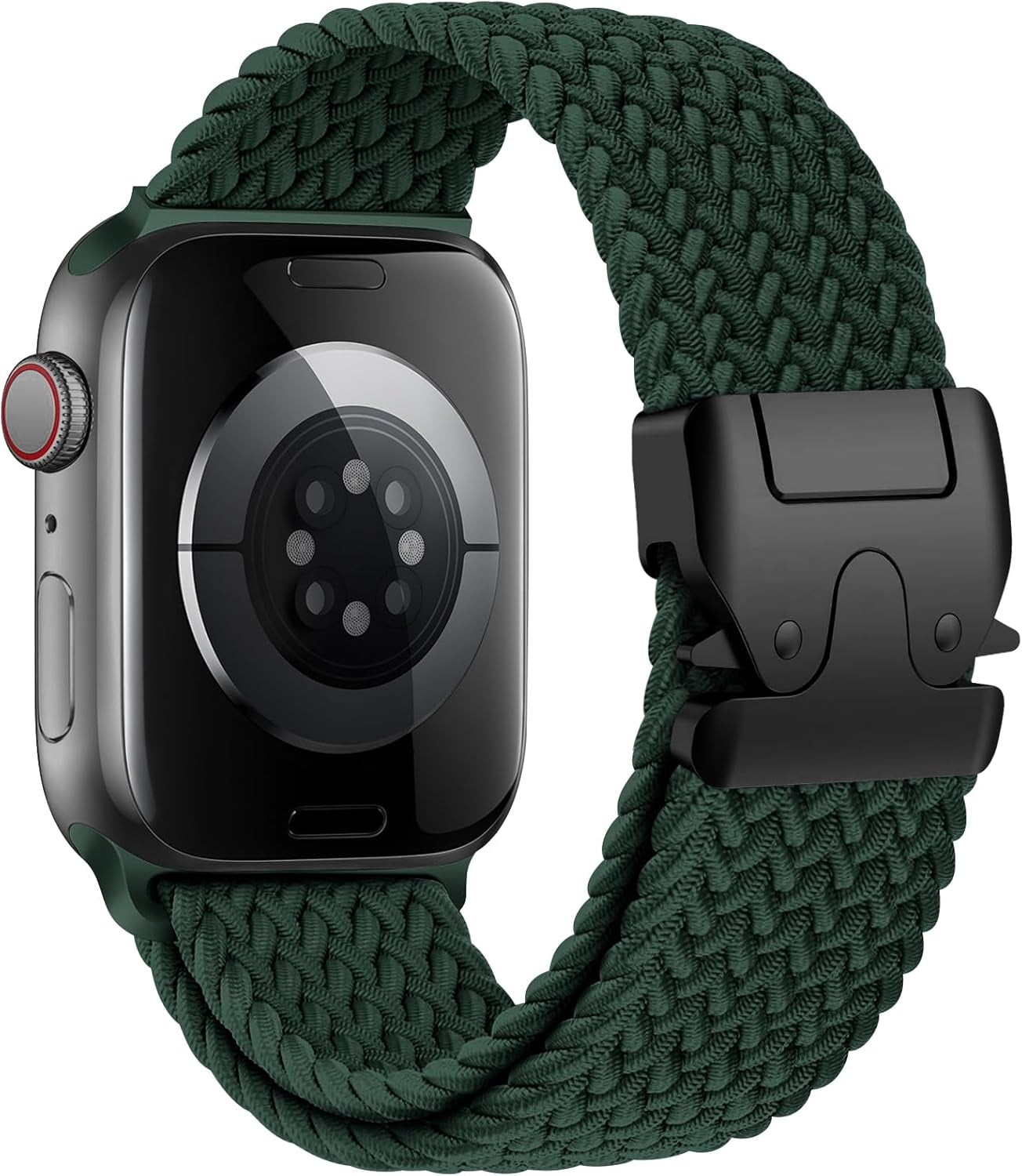 Braided Solo Loop for Apple Watch Ultra/2 Bands 49Mm 46Mm 45Mm 44Mm 42Mm Men/Women,Parachute Buckle Stretchy Elastic Nylon Sport Strap Wristband for Iwatch Bands Series 10 9 8 7 6 5 4 3 SE/2