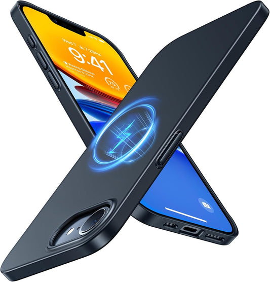 Magnetic Slim Fit for Iphone 16E Case 2025, Ultra-Thin 16E Case Compatible with Magsafe, Lightweight Matte Anti-Scratch Hard PC Cover Phone Case for Iphone 16E 6.1'' Originfit, Black