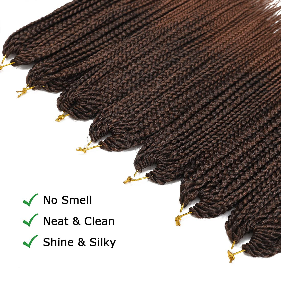 Crochet Box Braids Hair Pre Looped Goddess Box Braids Crochet Braiding Hair 7 Packs Crochet Box Braids 3X Box Braids Crochet Hair (14 Inch, T30)