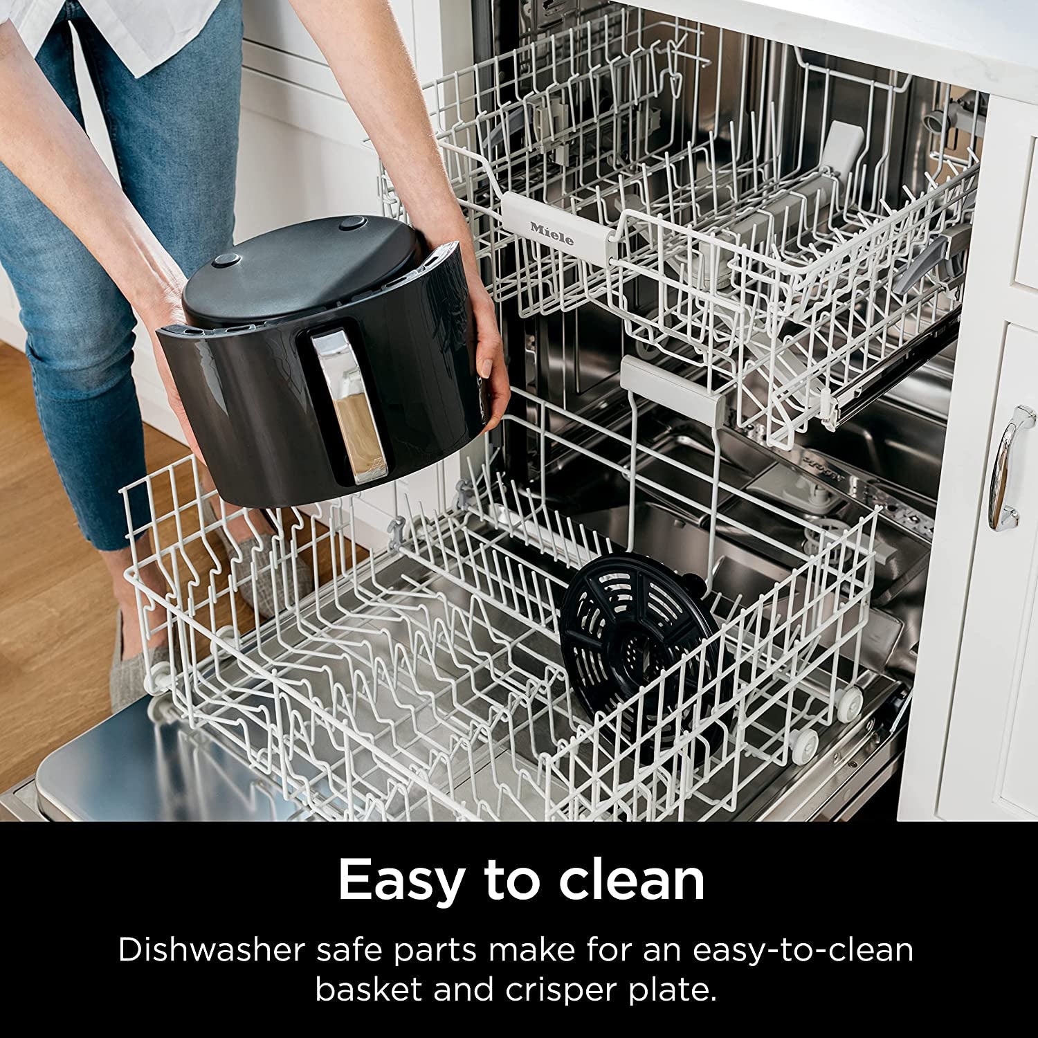 Air Fryer, Roast, Bake, Air Fry, Roast, Broil, Reheats, & Dehydrates, 4-In-1, Fries, Frozen Food, Veggies, and Juicy Meat, Less Oil, Easy Meals, Healthy Meals, Compact, 4 QT, Grey, AF101