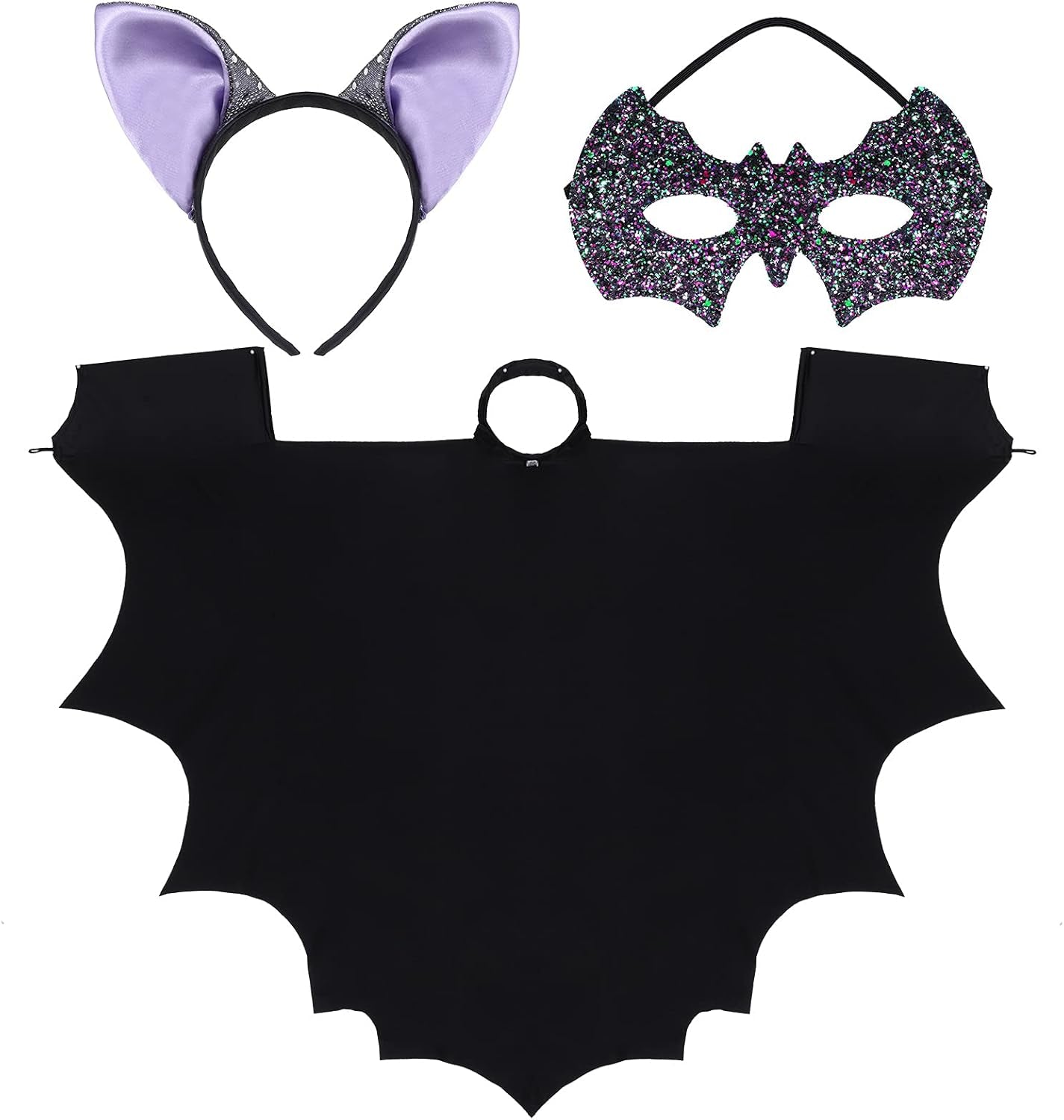 Kids Bat Vampire Costume Accessories Halloween Bat Costume for Kids Bat Mask Bat Ears Headband for Bat Theme Party