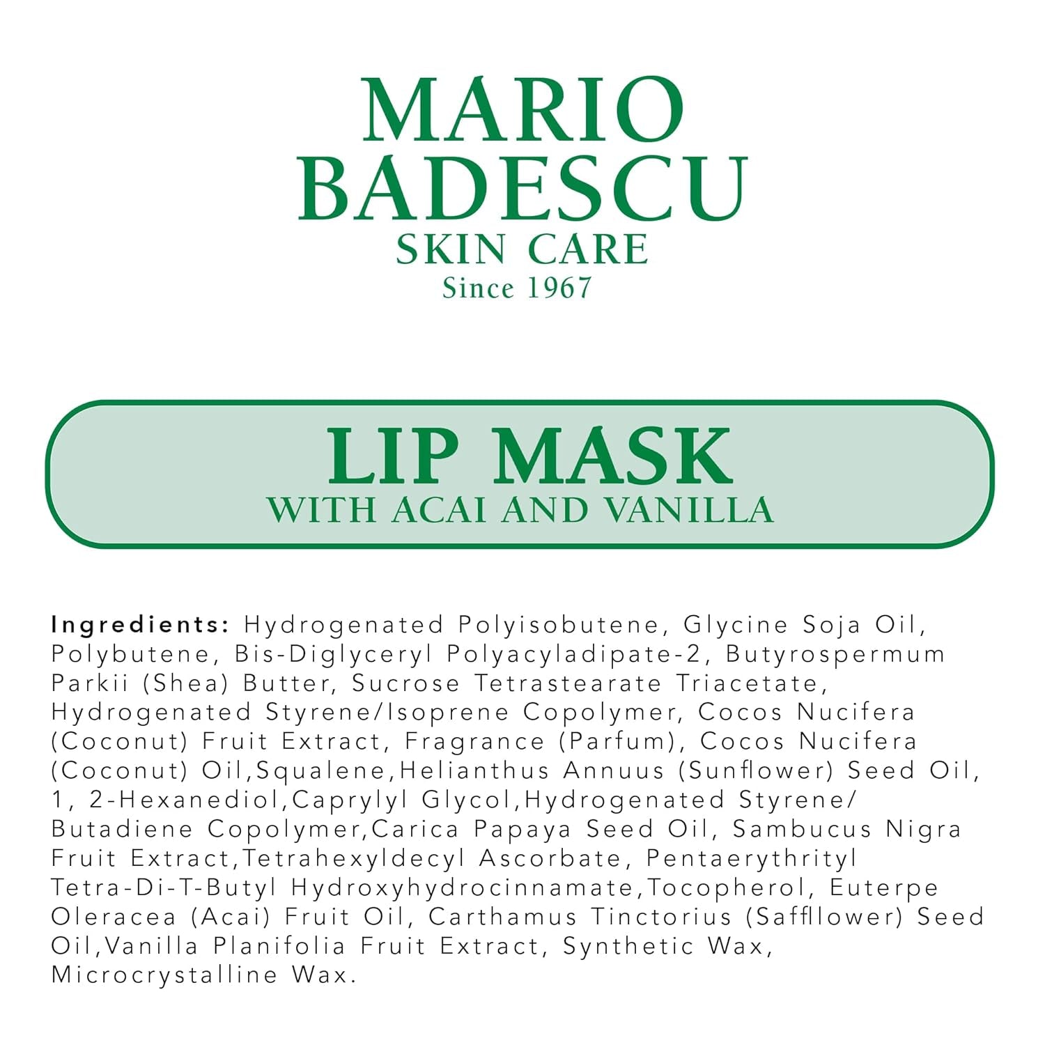 Lip Mask, Overnight Lip Treatment Enriched with Skin Softening Coconut Oil and Hydrating Shea Butter