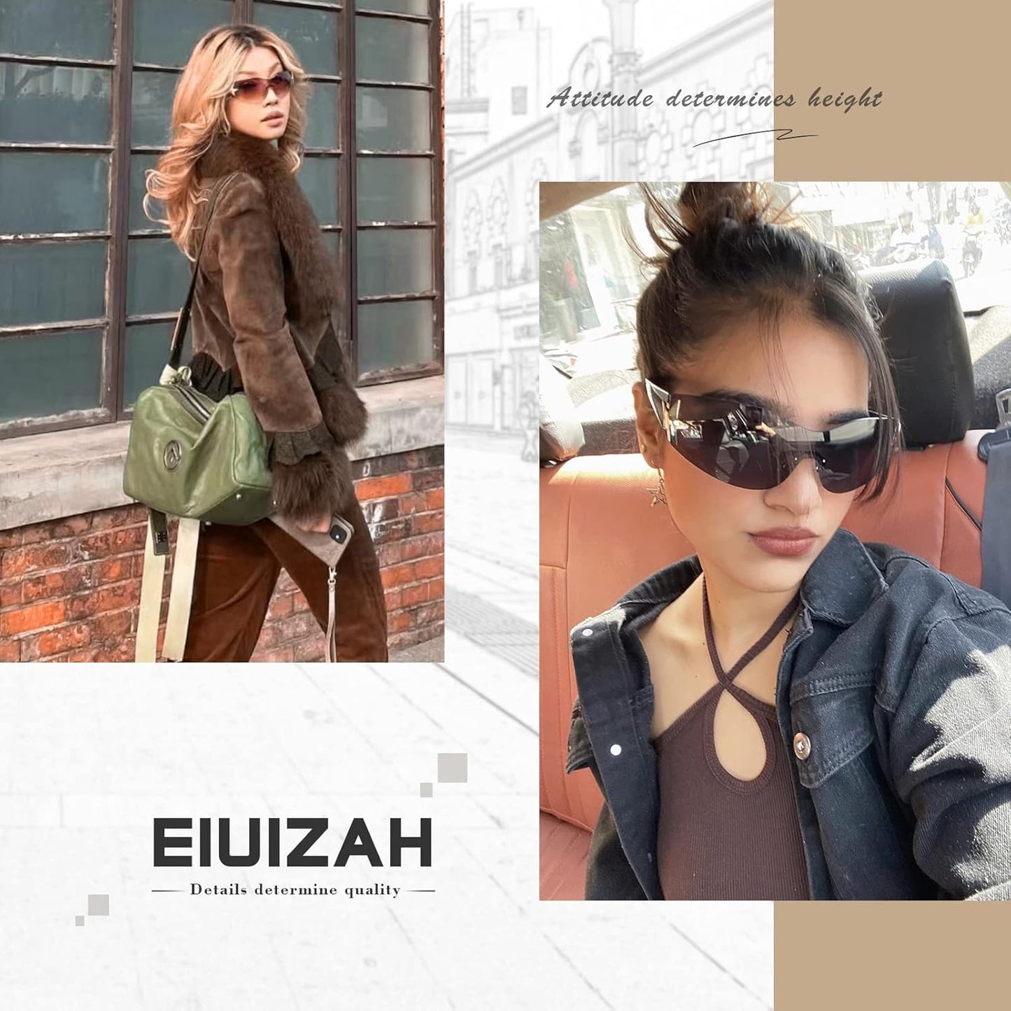 Y2K Sunglasses for Women Men Shield Wrap around Fashion Sunglasses Trendy Oversized Frameless Sun Glasses