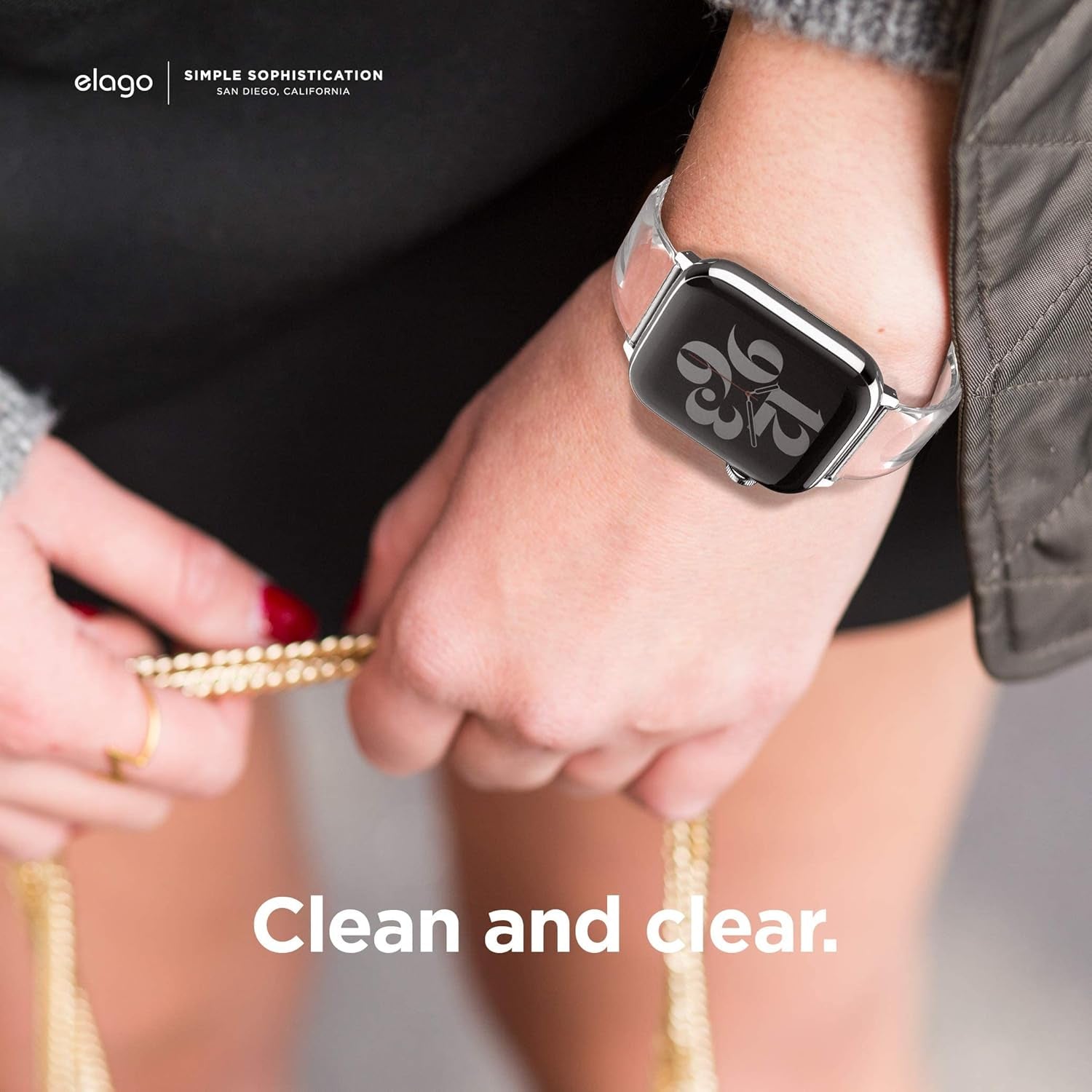 Clear Band Compatible with Apple Watch Band Ultra2/Ultra/Se/10/9/8/7/6/5/4/3/2/1 Compatible with Iwatch 38Mm 40Mm 42Mm 44Mm 45Mm 46Mm 49Mm – Transparent Protective Band, Watch Strap Connector Included