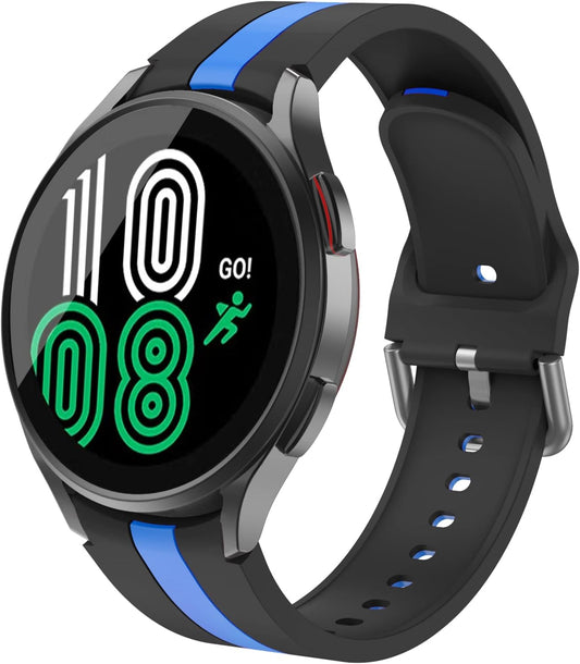 Compatible with Samsung Galaxy Watch 4 Band，Soft Silicone Sports Strap for Galaxy Watch 4 40Mm 44Mm / Galaxy Watch 4 Classic 42Mm 46Mm / Galaxy Watch 3 41Mm Smartwatch