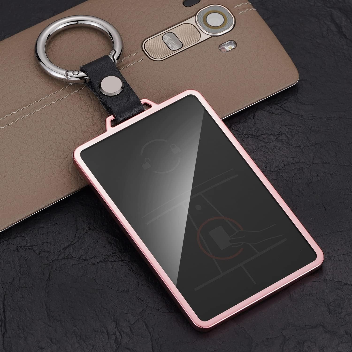 Key Card Holder Case for Tesla Model 3 Model Y Soft TPU Full Protection Key Fob Cover Shell Key Chain 2 PCS