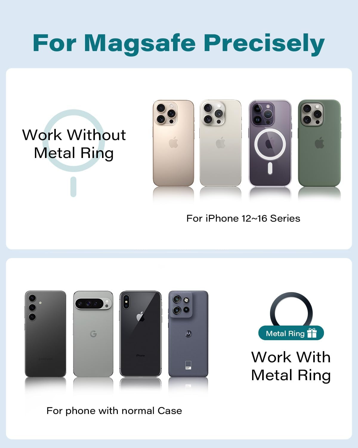 Magnetic Cup Holder Phone Mount for Magsafe, [Powerful Magnet] Flexible Tri-Pivot Cup Phone Holder for Car, Tesla, Truck, Suvs, Compatible with Iphone 16 15 14 13 12, Samsung and All Phones