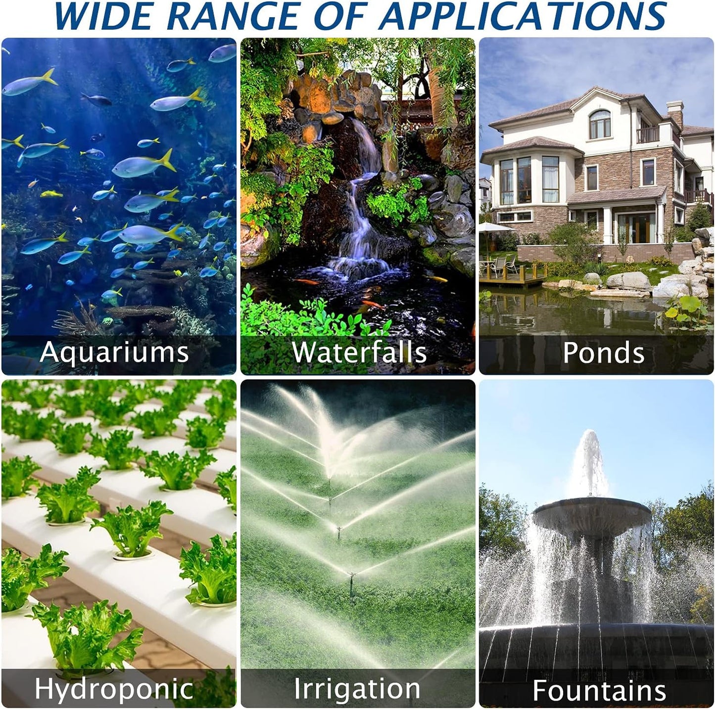 (7000GPH-320W, UL Listed) High Flow Submersible Water Pump - Pond Pump - Submersible Pump - Water Fountain Pump - Aquarium Pump,Ps- 7000 TRUCK DRIVER