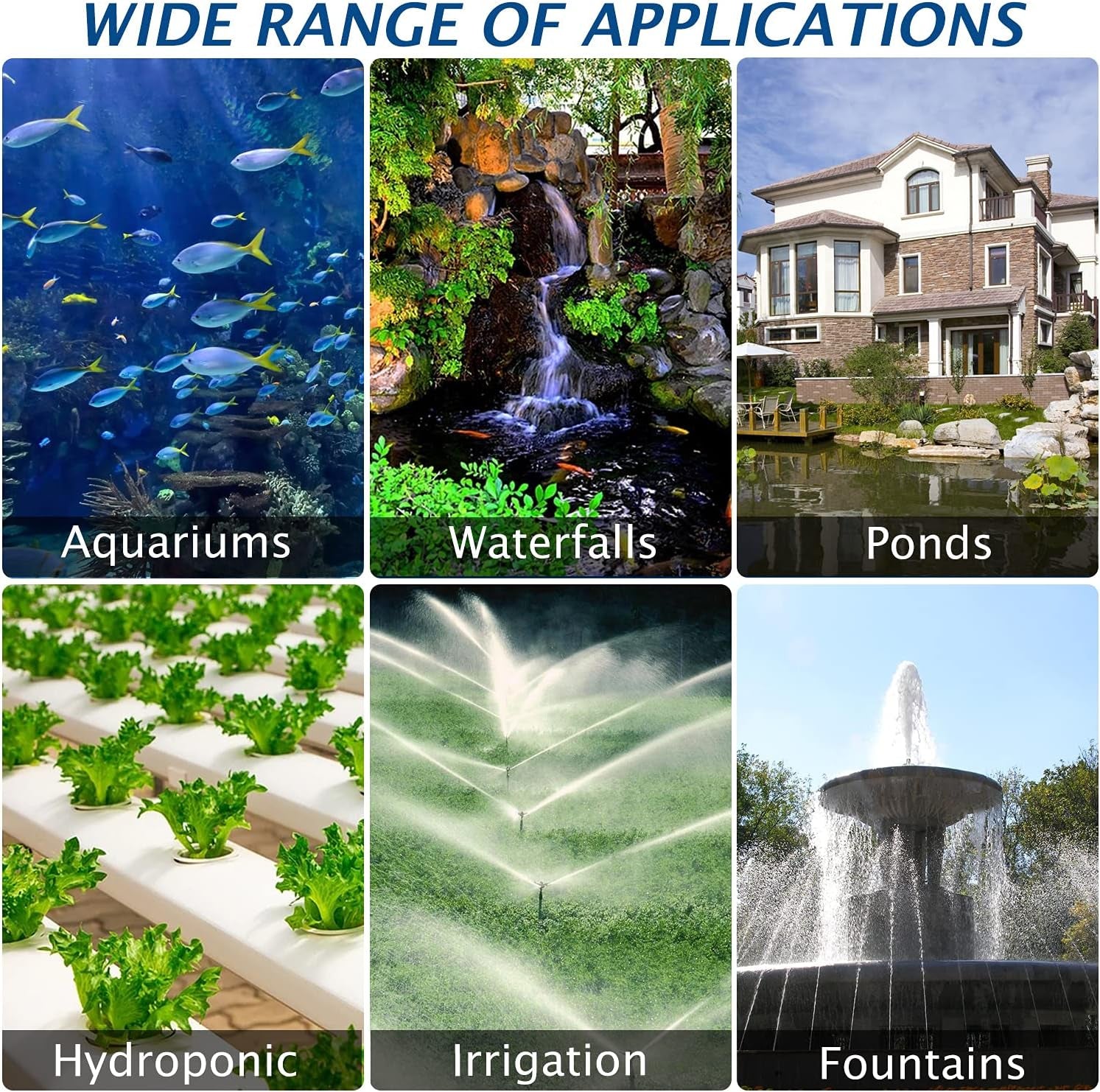 (7000GPH-320W, UL Listed) High Flow Submersible Water Pump - Pond Pump - Submersible Pump - Water Fountain Pump - Aquarium Pump,Ps- 7000 TRUCK DRIVER