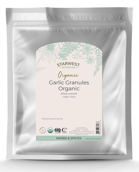Organic Garlic Granules, 1 Pound Bags TLBH