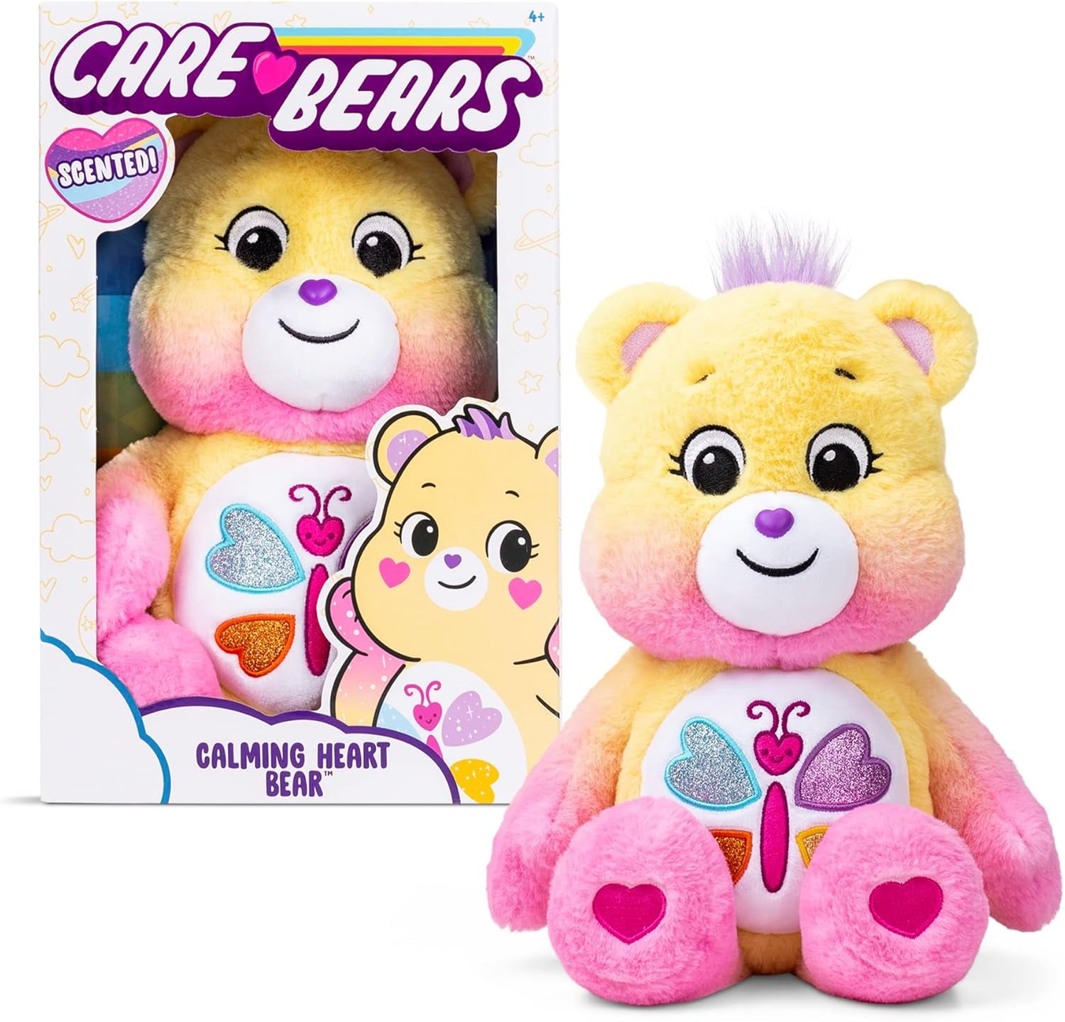 Care Bears | Calming Heart Bear (Scented) 35Cm Medium Plush | Collectable Cute Toy, Cuddly Toys for Children, Soft Toys for Girls Boys, Cute Teddies Suitable for Girls Boys Ages 4+ |  22336 UK