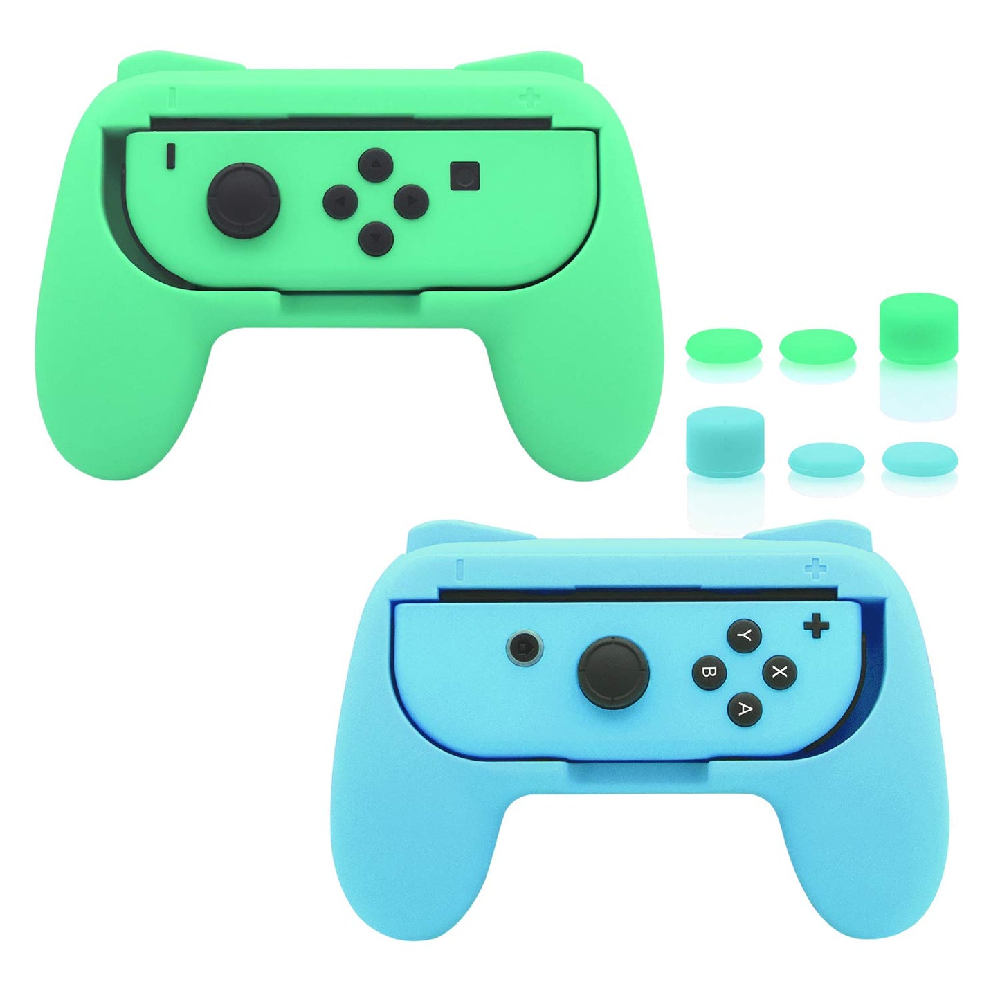 Grips for Nintendo Switch Joy-Con, Wear-Resistant Handle Kit for Switch Joy Cons Controller, 2 Pack (Black)
