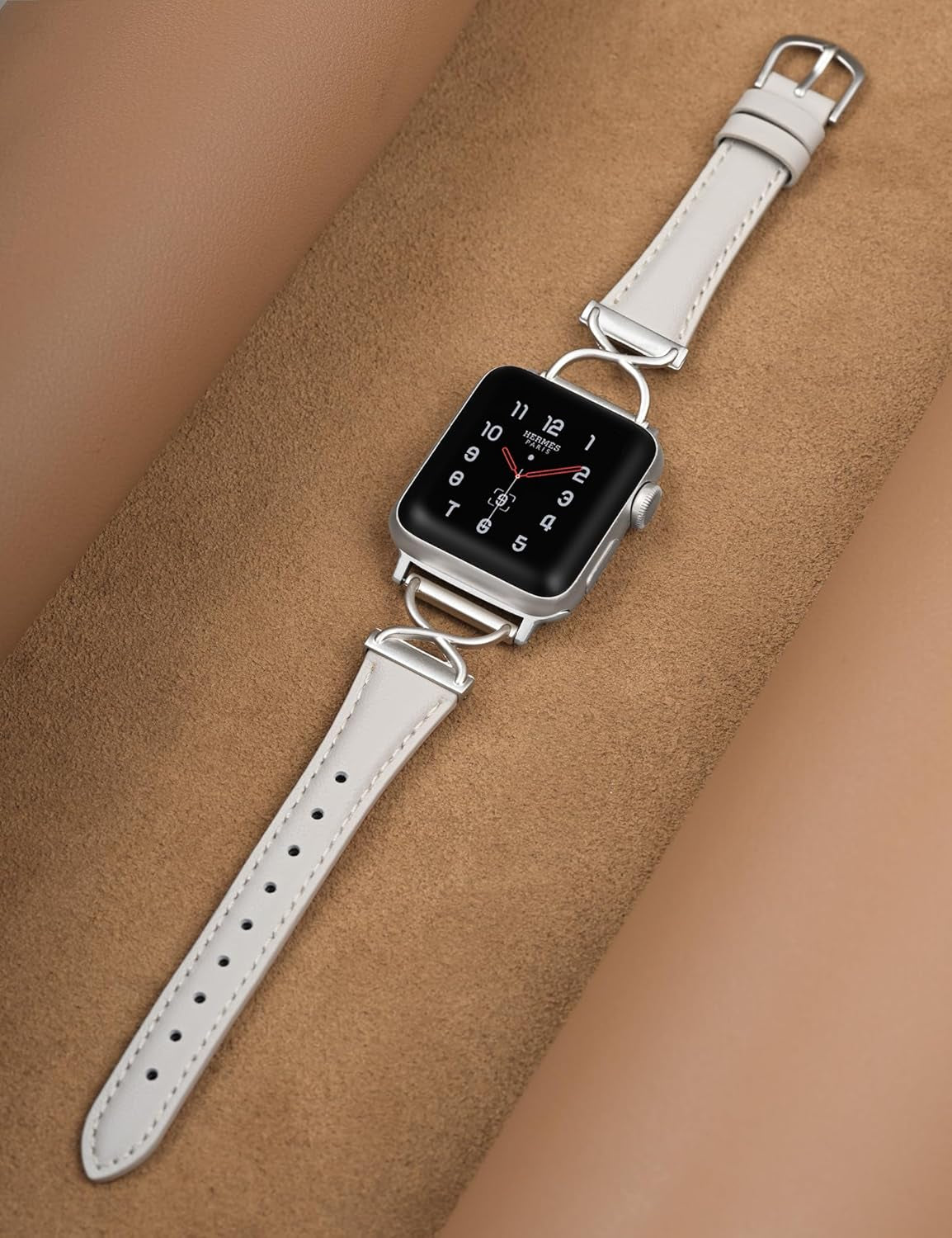 2 Packs Leather Band Compatible with Apple Watch Band Women 38/40/41/42/44/45/46/49Mm, Dressy Fancy Leather Strap for Iwatch Bands Series 10 9 8 7 6 5 4 3 2 1 SE Ultra