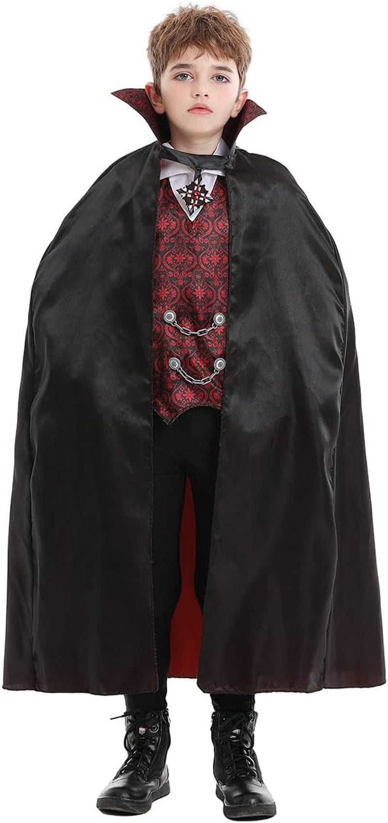 Halloween Classic Vampire Costume Includes Cape and Shirt for Child