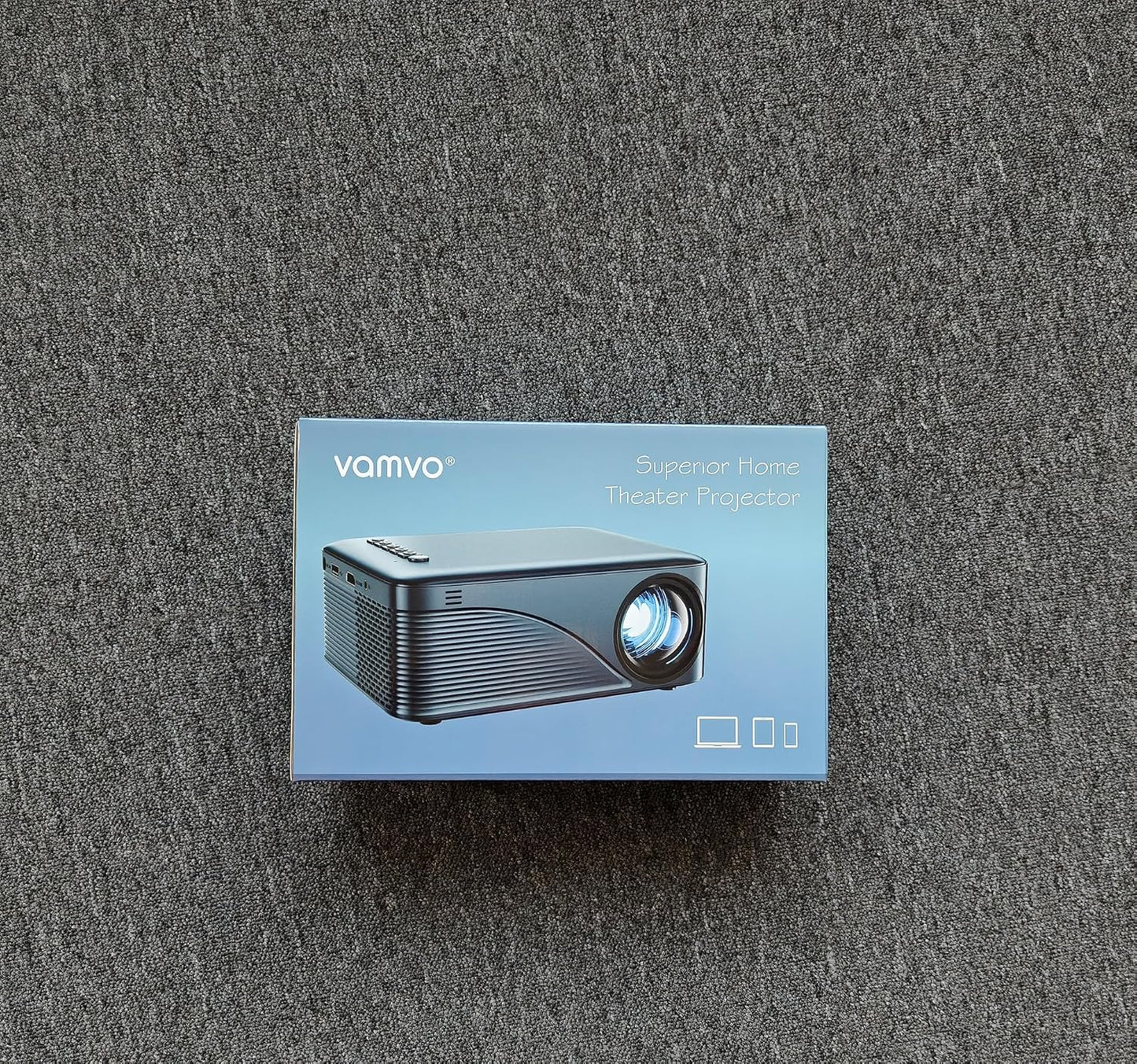 Mini Projector,  Wifi Projector Portable Movie Projector, Outdoor Projector with Stylish Streamlined Design, Easy Connection to Smartphones and Tablets