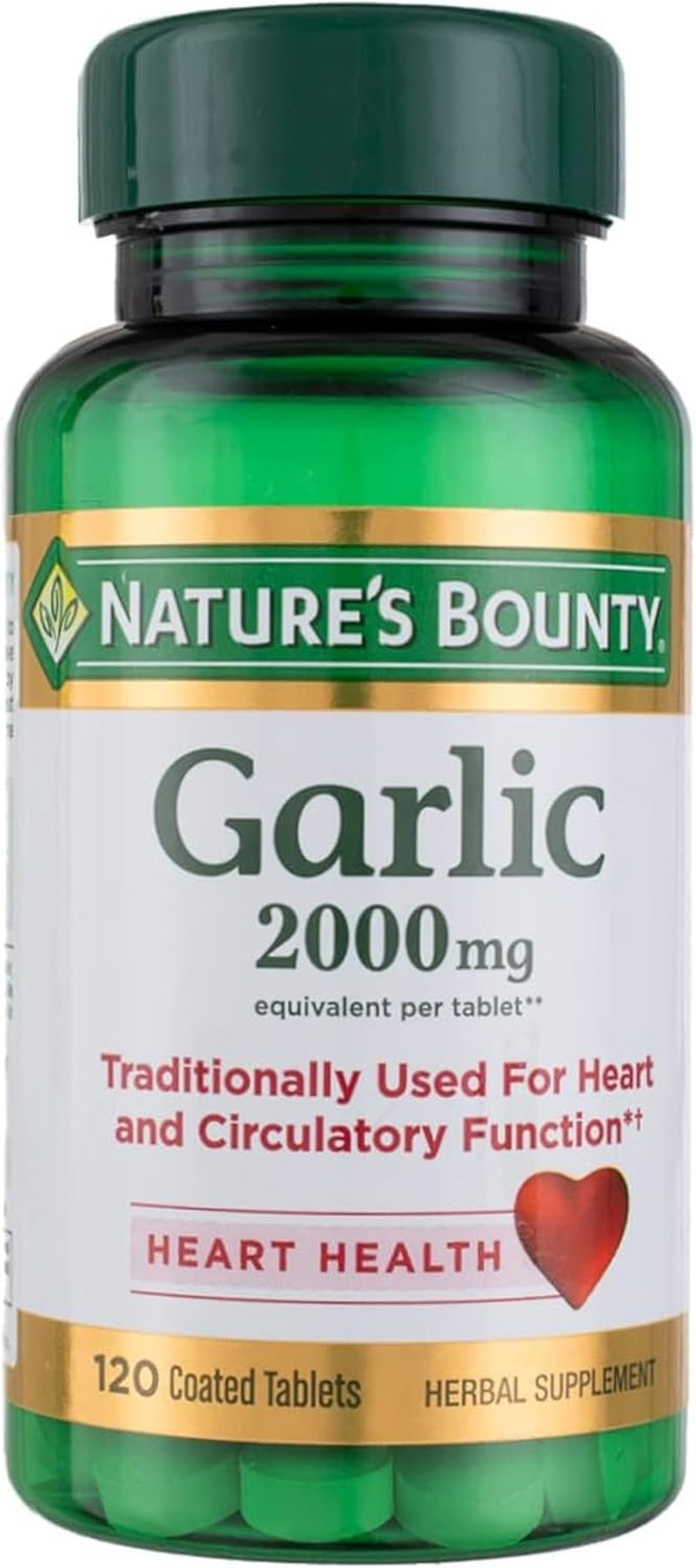 Garlic Tablets, Heart Health, 2000 Mg, Order Free Coated Tablets, 120 Ct TLBH