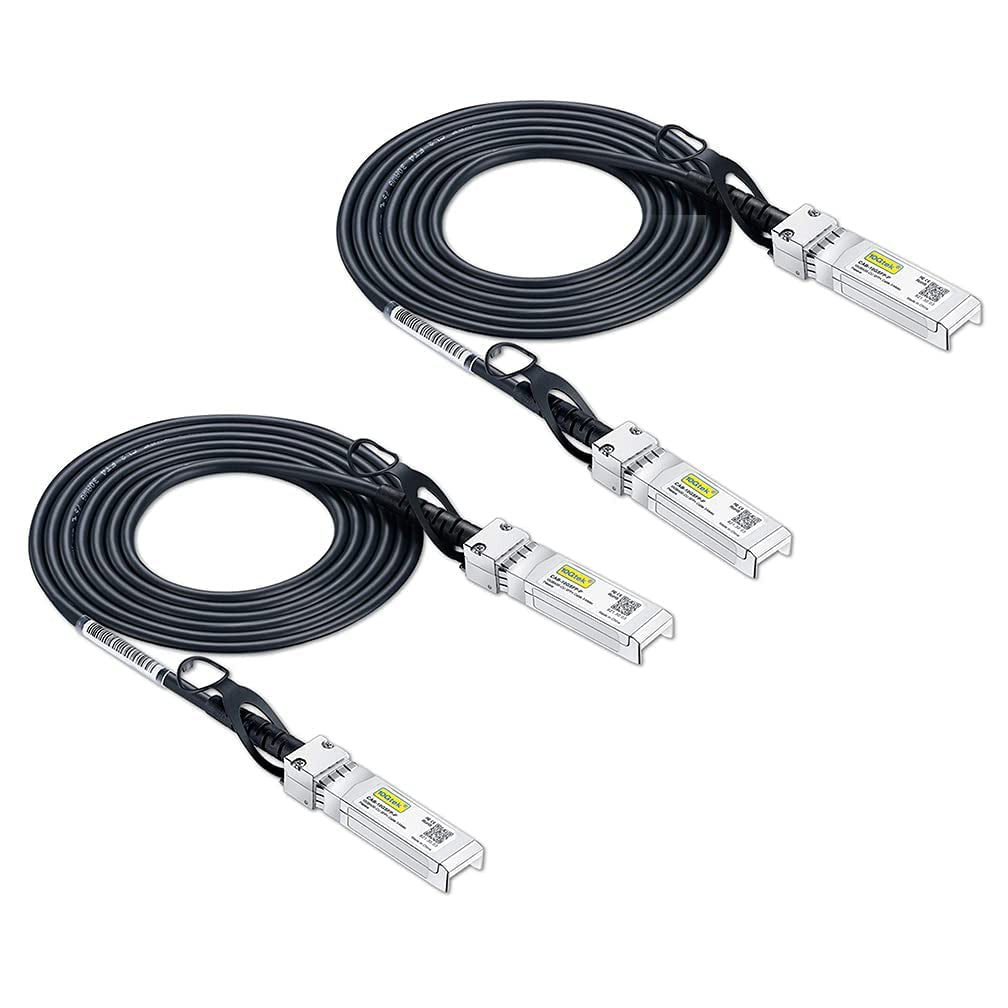 SFP+ DAC Twinax Cable - 10GBASE-CU Passive Direct Attach Copper SFP Cable for Cisco SFP-H10GB-CU2M, Ubiquiti Unifi UC-DAC-SFP+, Meraki, Fortinet, D-Link, 2-Meter(6.6Ft) | 0.25-12M Optional
