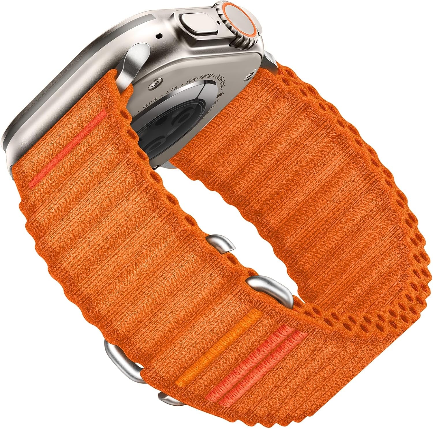 Sport Bands Compatible for Apple Watch Ultra Band 49Mm 46Mm 45Mm 44Mm 42Mm Men Women, Stretchy Nylon Loop Adjustable Strap with S-Hook for Iwatch Ultra SE Series 10 9 8 7 6 5 4 3
