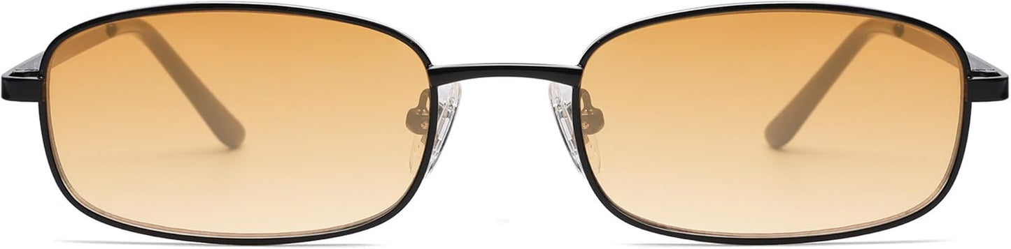 Small Y2K Narrow Rectangle Sunglasses Womens Mens Retro 80S 90S Skinny Sunnies SJ1187