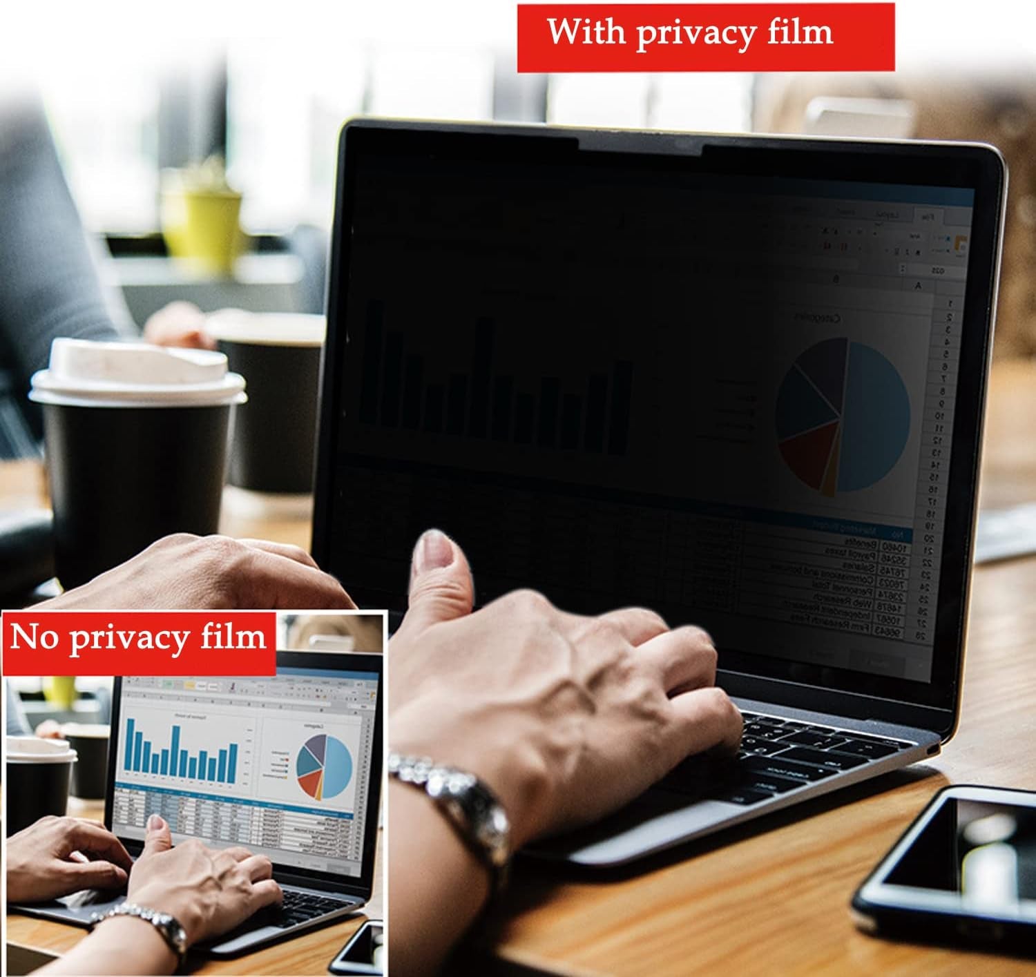 Privacy Screen Protector Designed for Thinkpad X13 Yoga G2 Gen 2 13.3" Laptop anti Spy Film Matte anti Spy Film TPU Guard Protectors Sticker