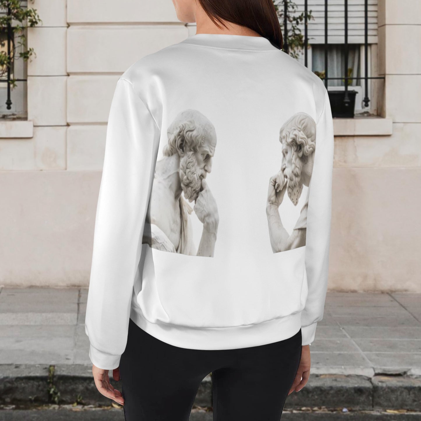 marble statue philosophers isolated