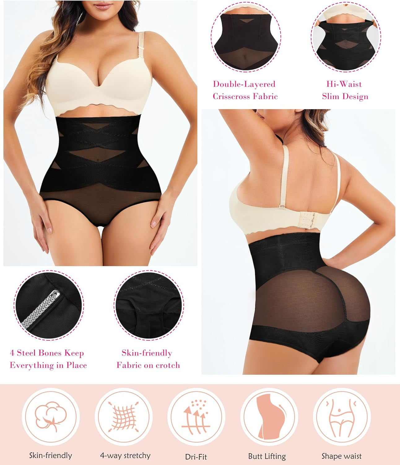 Womens' Tummy Control High Waist Trainer Body Shaper