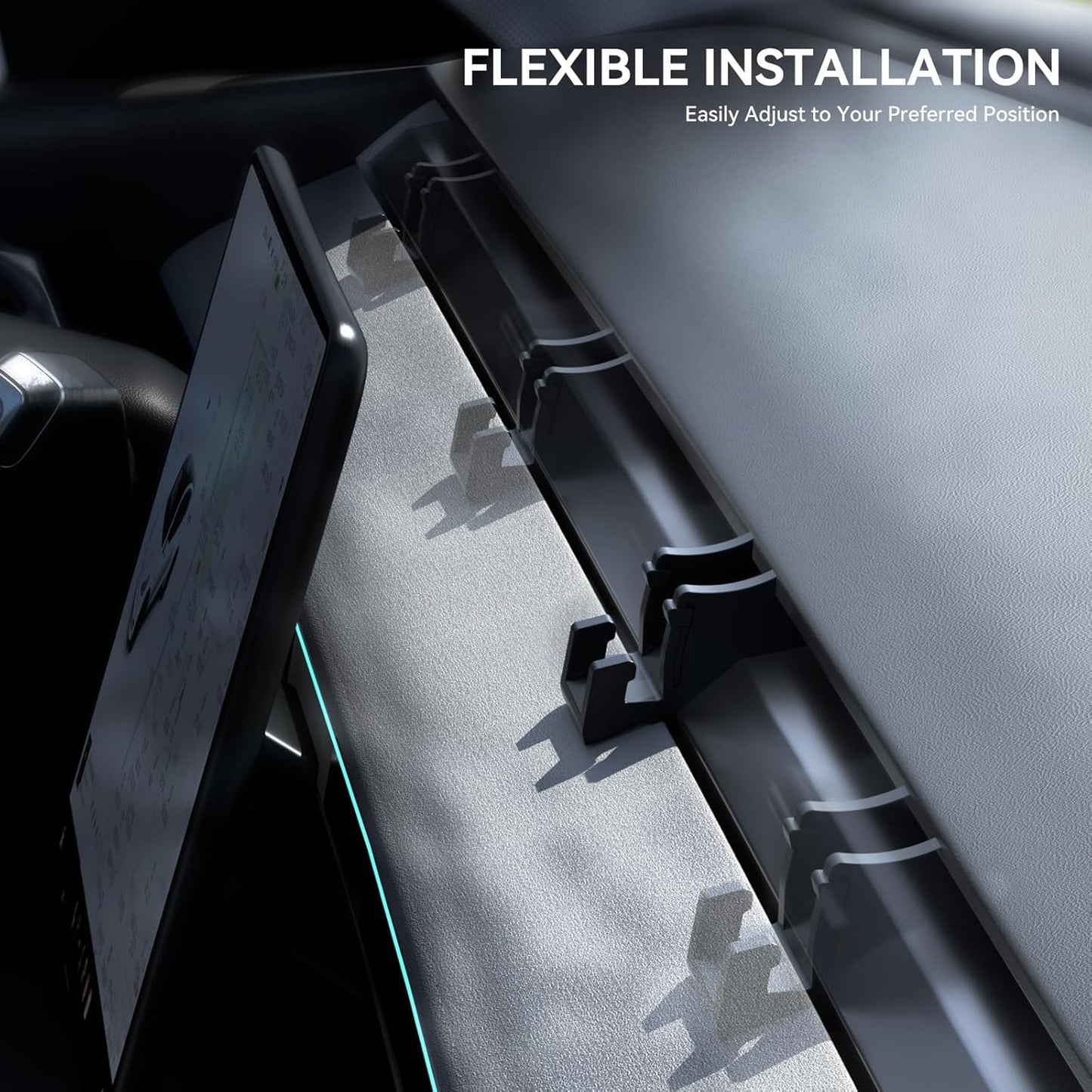 Silicone Phone Mount Holder for Tesla 2017-2023 Model 3 and 2020-2024 Model Y Dashboard Windshield Air Vent Hands Free Cell Phone Mount for Iphone Android Smartphone(Not Fit 2024 Model 3)