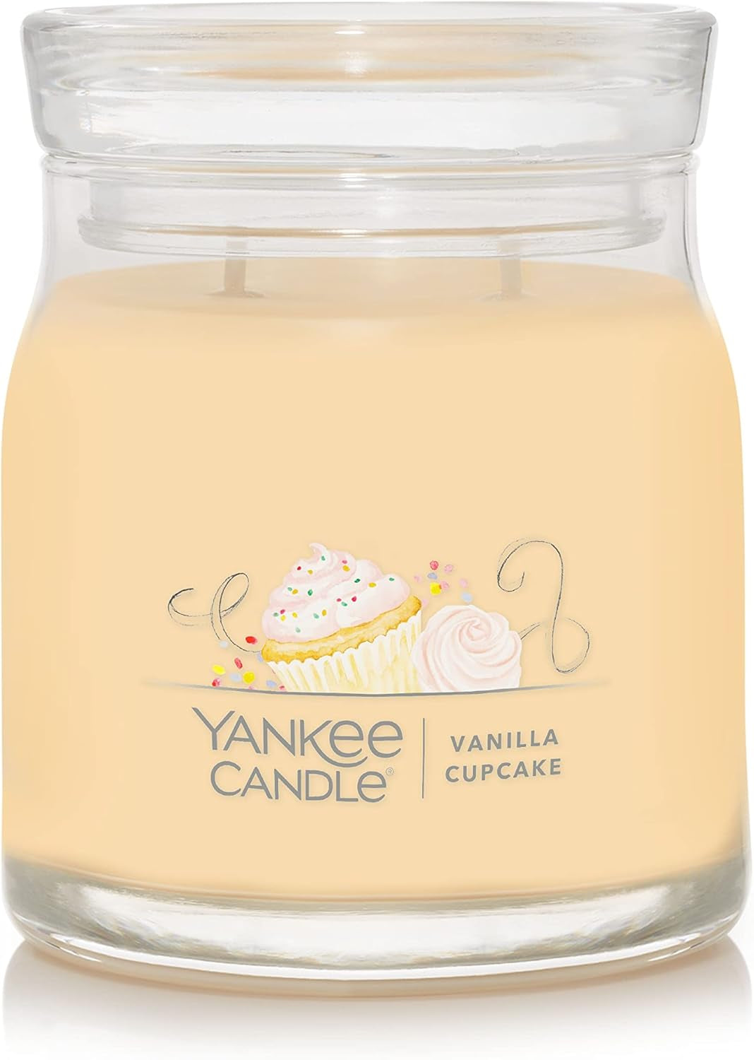 Vanilla Cupcake Scented Classic 22Oz Large Jar Single Wick Candle, over 110 Hours of Burn Time, Ideal for Creating Relaxing Ambience & Holiday Gifting