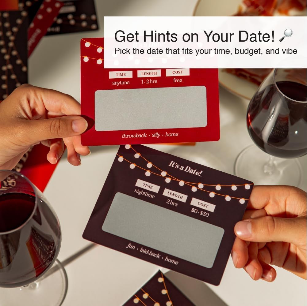 , 40 Fun and Romantic Scratch off Date Ideas for Him, Her, Girlfriend, Boyfriend, Wife, or Husband, Perfect for Date Night, Couples Gift for Valentine'S Day, Anniversaries, and Birthdays