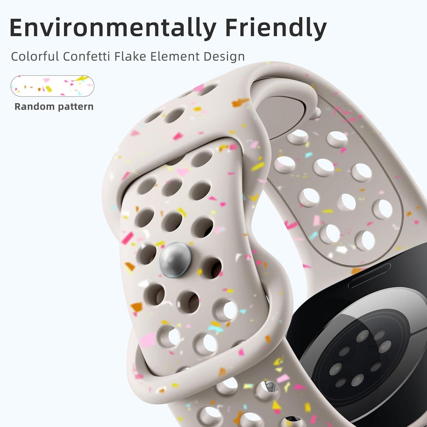 Nature Friendly Strap Compatible with Apple Watch Bands for Women Men 40Mm 38Mm 44Mm 42Mm 41Mm 45Mm 49Mm, Breathable Sport Replacement for Iwatch Bands Compatible for Ultra 2 Series 9 8 7 6 5 4 3 SE