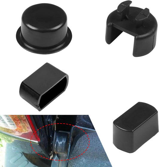 4 PCS Car Tailgate Hinge Pivot Bushing Kit, ABS 3 Specs Backsplash Insert for Left and Right Bed and Door Sides, Direct Replacement Accessory, Compatible with Dodge Ram Ford F-Series (Black)
