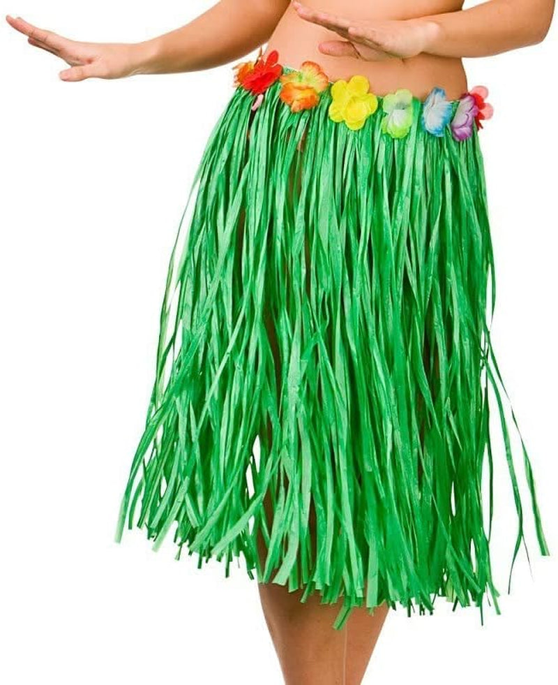 Flowered Luau Hula Skirts for Luau Party Hawaiian Theme Halloween Costume Pack of 2
