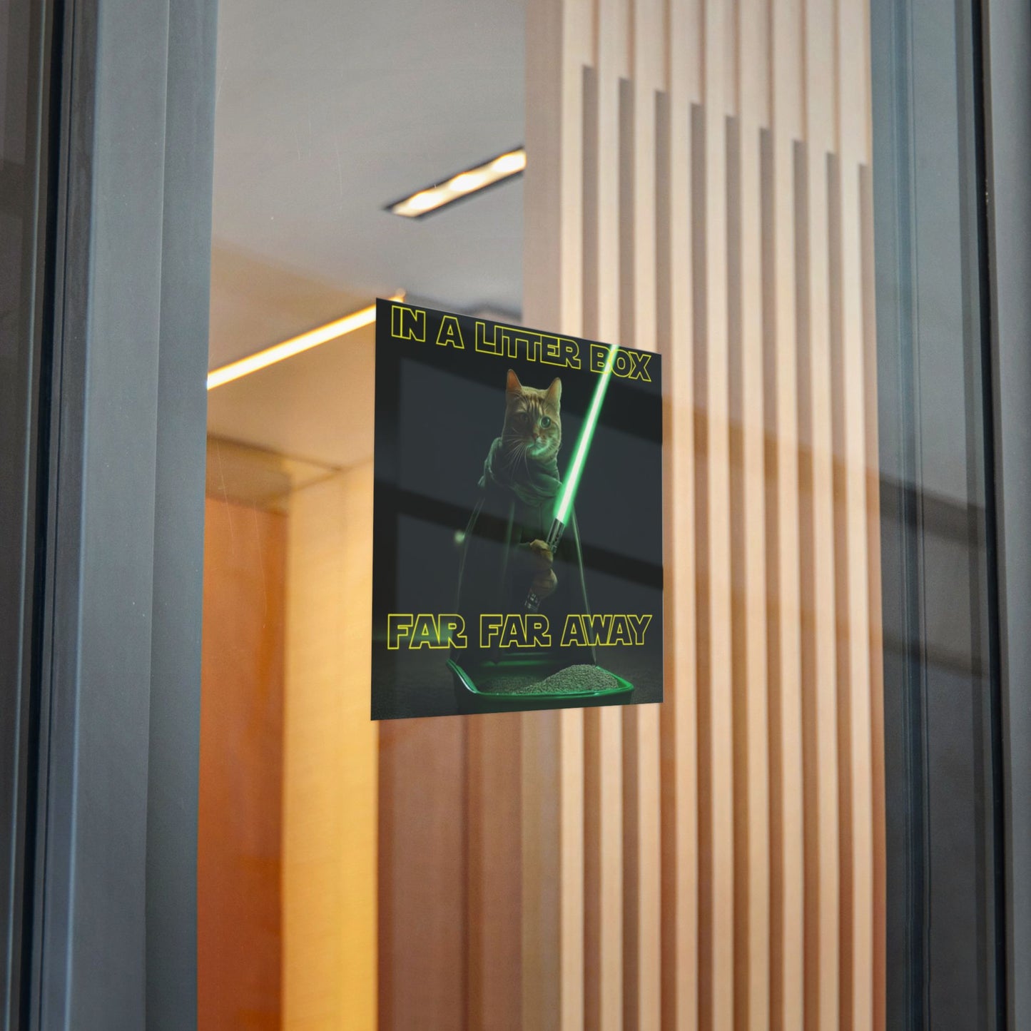 STAR WARS CAT IN A LITTER BOX FAR FAR AWAY Die-Cut Stickers