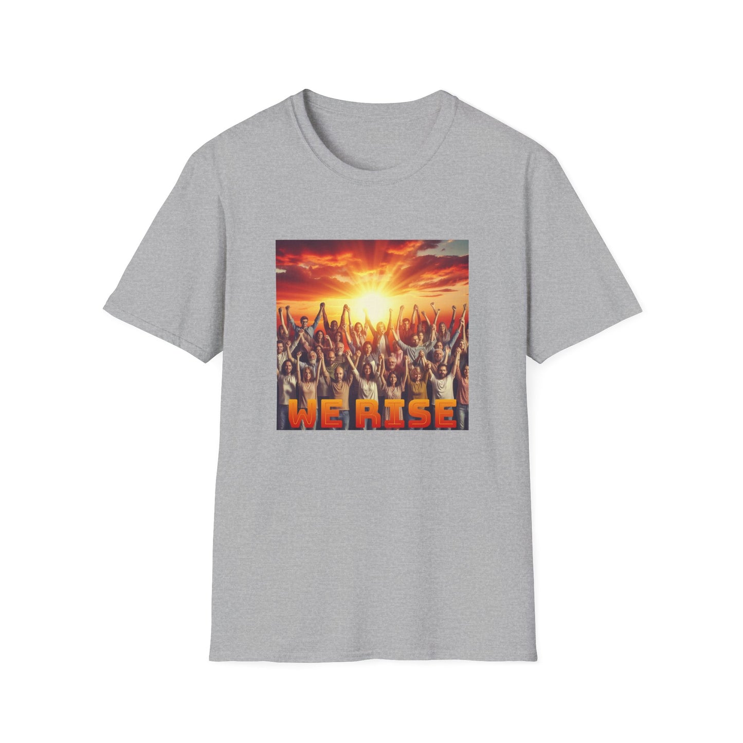 We Rise Motivational Unisex Softstyle T-Shirt