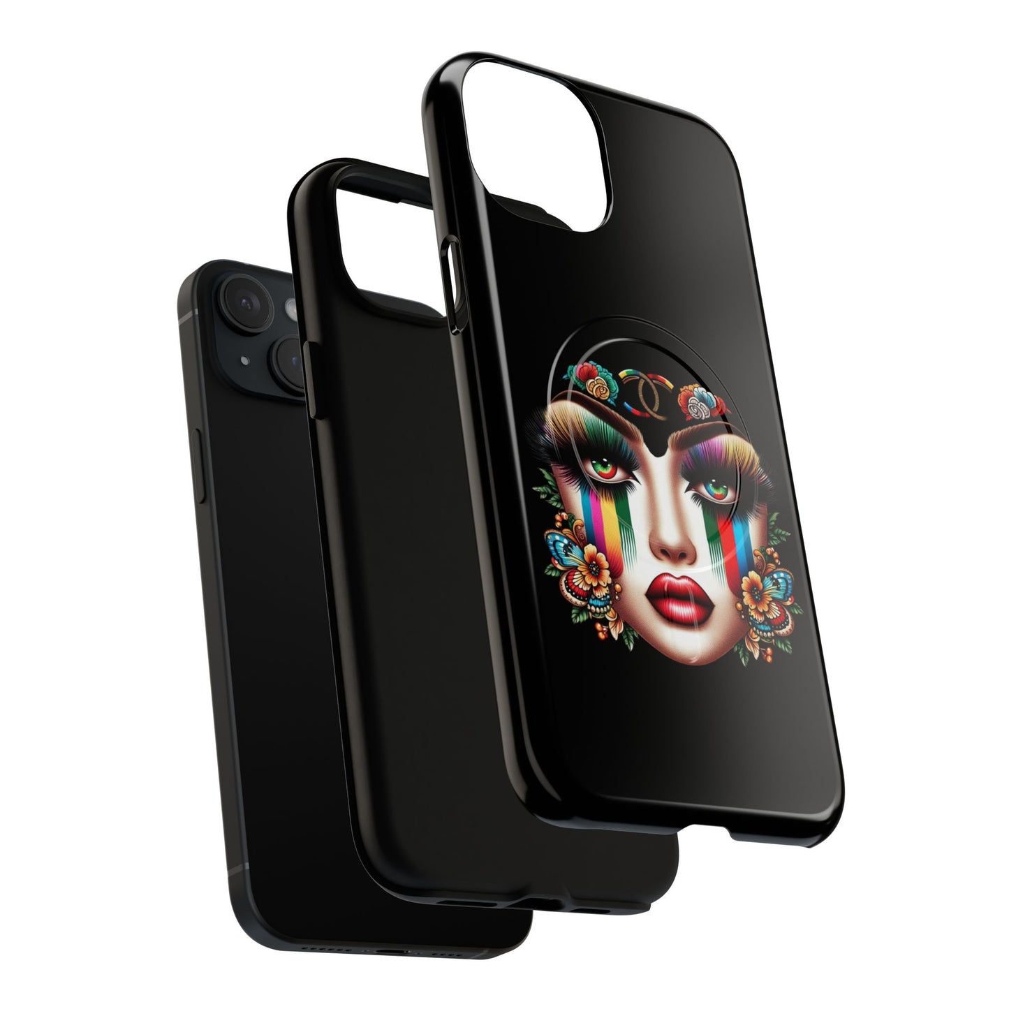 Gucci Inspired Artistic Tough Magnetic Phone Case - Vibrant Lady Design