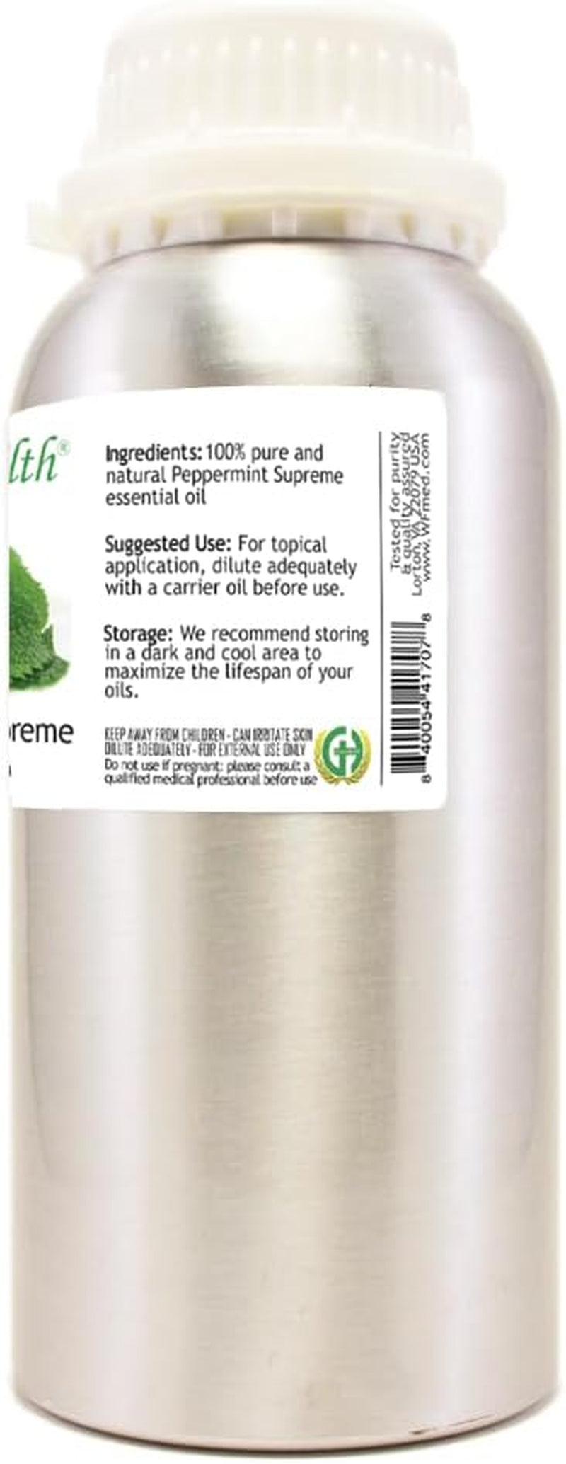 16 Fl Oz - Peppermint Essential Oil (Mentha Piperita) - 100% Pure & Uncut - Aluminum Bottle - TLBH