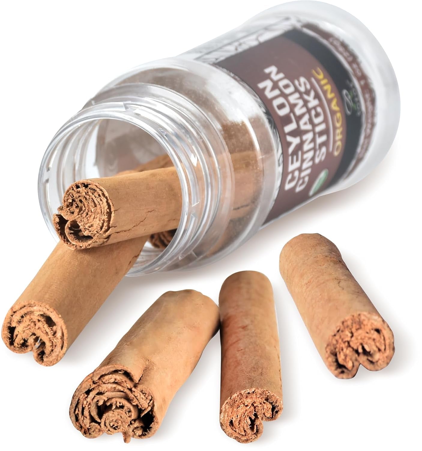 Ceylon Cinnamon Sticks, Organic Ceylon Cinnamon Sticks, Real Cinnamon Sticks Farmed in Sri Lanka, Non-Gmo, Cinnamon for Coffee, Baking, Cooking and Beverages 1 Oz (28G) TLBH