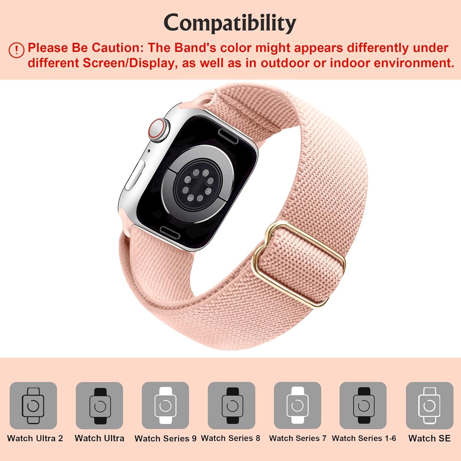 Stretchy Watch Band Compatible for Apple Watch Band 45Mm 44Mm 42Mm Comfortable Adjustable Sport Band for Iwatch Series 7 6 5 4 SE 3 2 1 Women Men