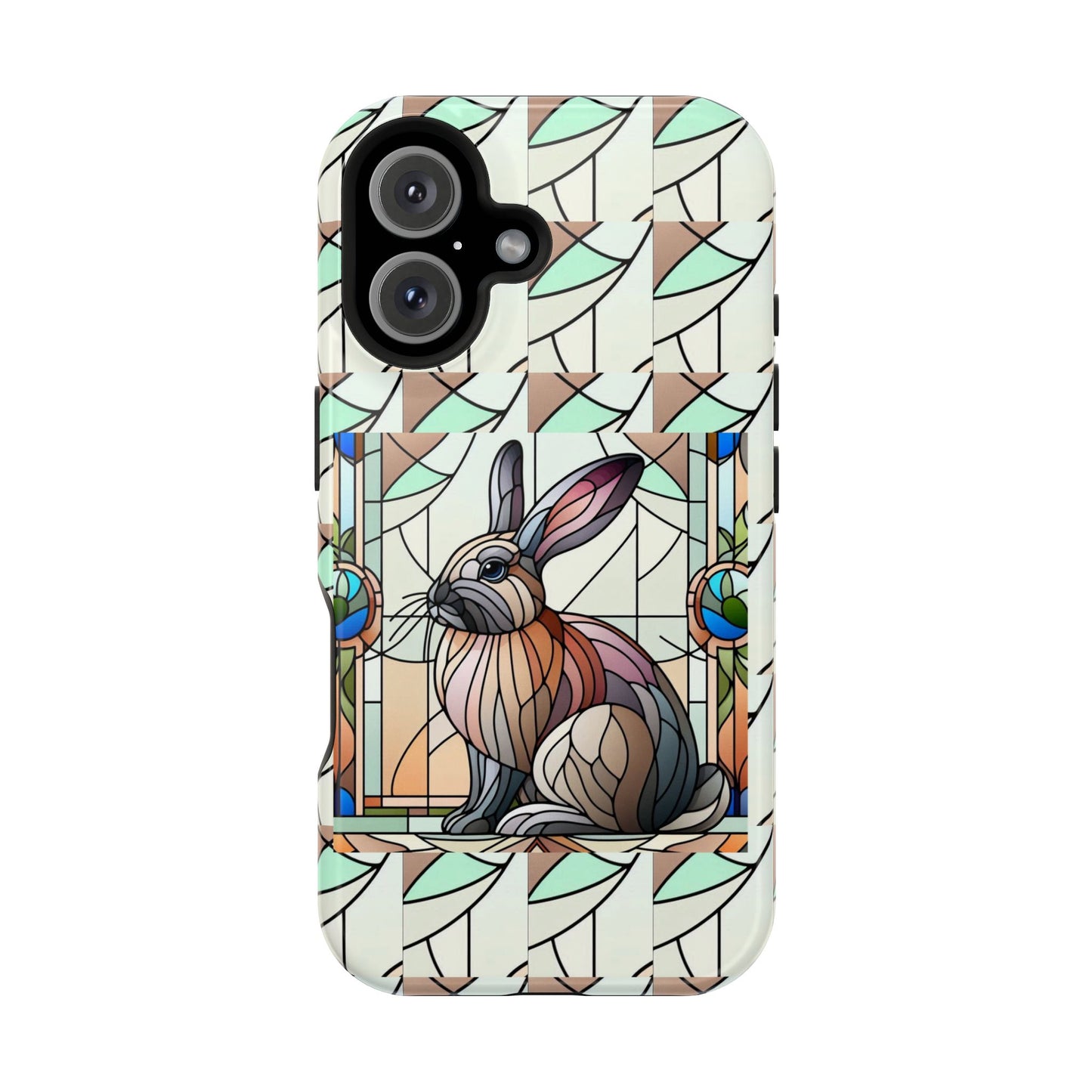 Flemish Giant Rabbit Animal Stained Glass Design Magnetic Tough Cases