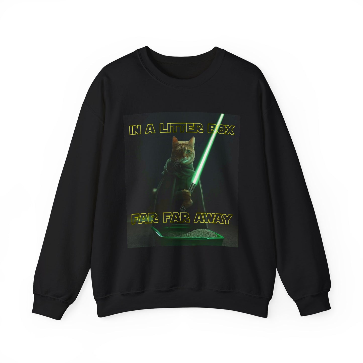 STAR WARS Cat in a Litter Box Unisex Heavy Blend™ Crewneck Sweatshirt