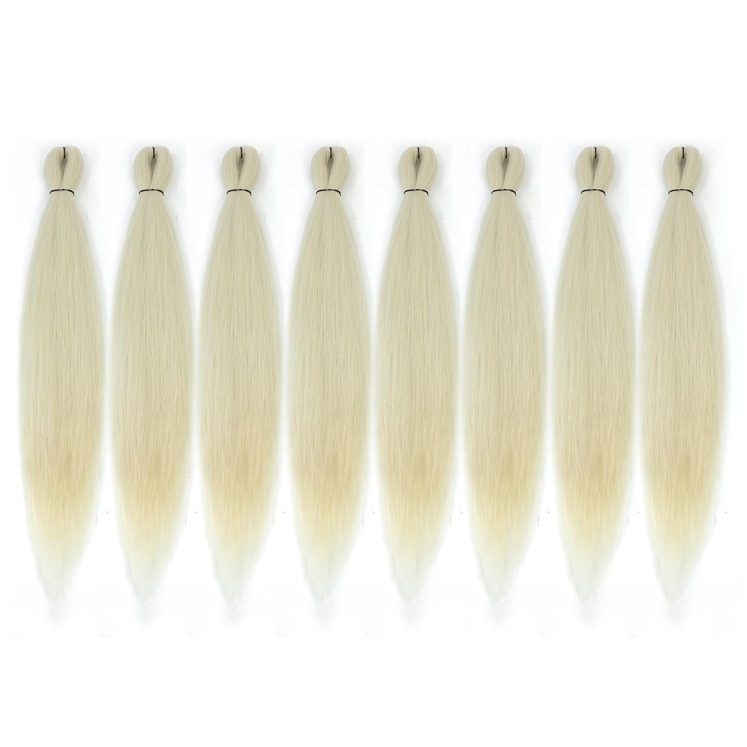 Pre-Stretched Braiding Hair - 16 Inch 8 Packs Off-White Super Long Braiding Hair for Twist or Box Braids, Yaki Texture Hot Water Setting Synthetic Braiding Hair Extensions (16 Inch, #613-8P)