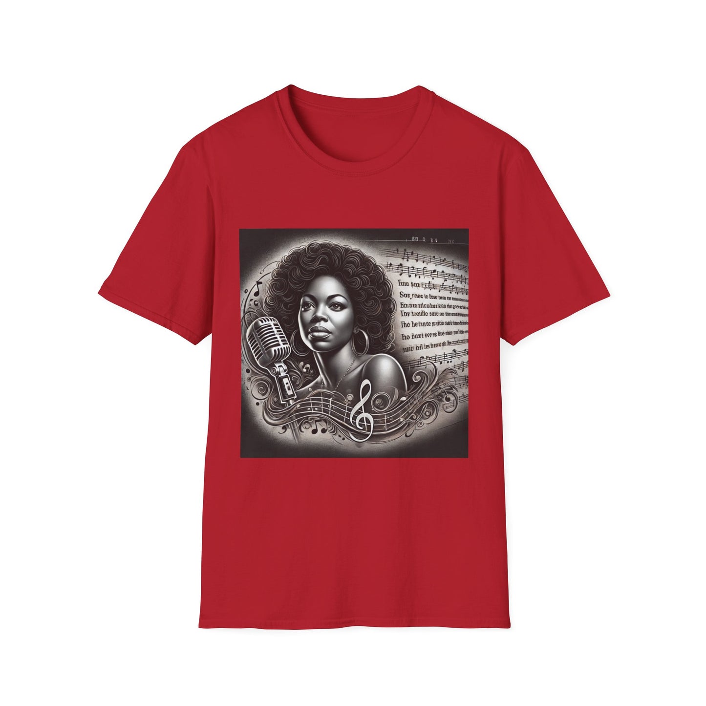 Angie Stone Retro Music Lover Unisex Softstyle T-Shirt - Afrocentric Design