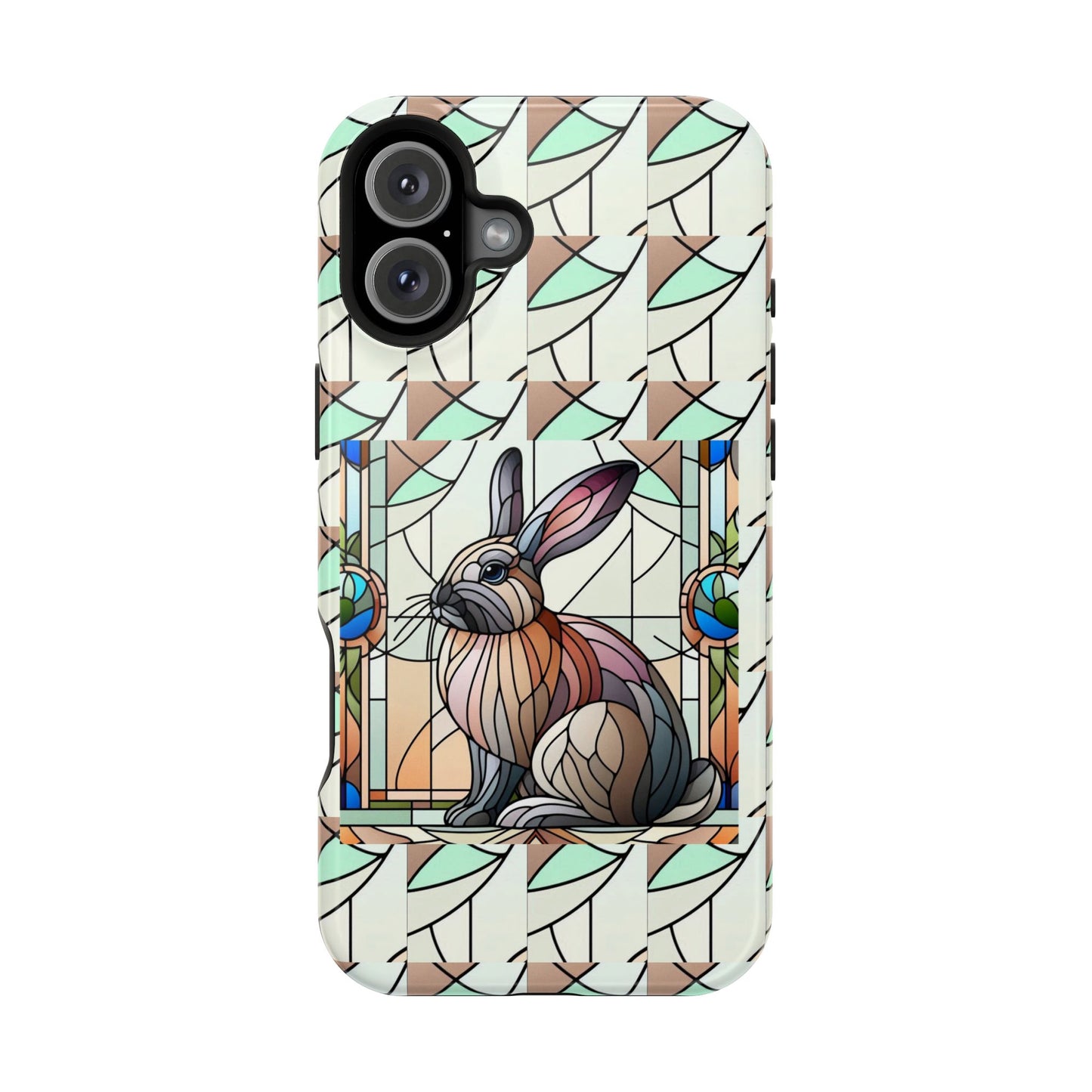 Flemish Giant Rabbit Animal Stained Glass Design Magnetic Tough Cases