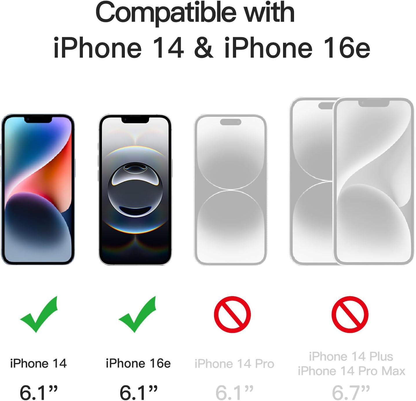 Privacy Screen Protector for Iphone 16E 2025, Iphone 14 6.1-Inch, anti Spy Tempered Glass Film, 2-Pack