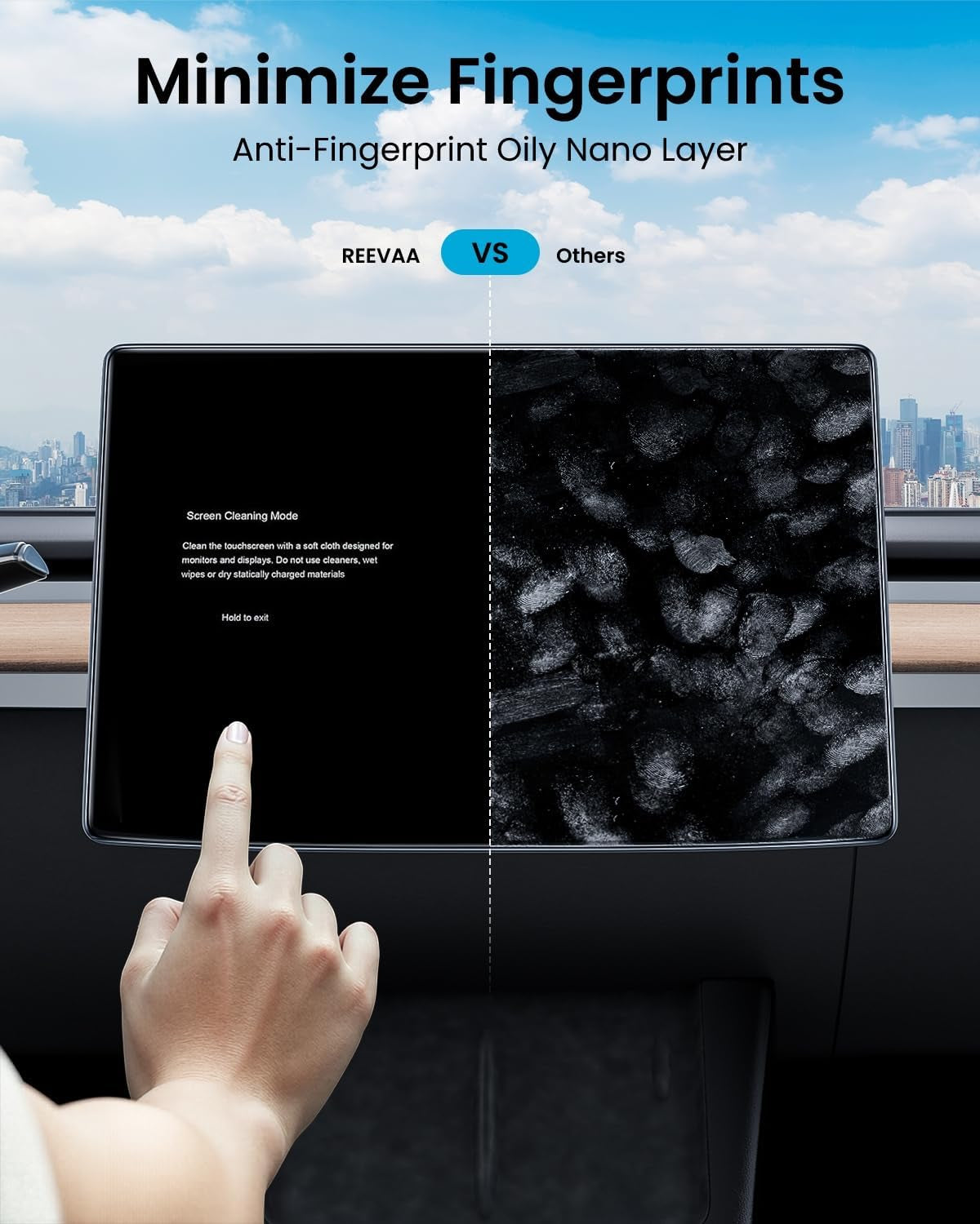 Tempered Glass Screen Protector for Tesla Model Y [Anti-Glare, Anti-Fingerprint] Designed for Model Y (2025-2020) Dashboard Touchscreen, Auto Alignment Kit Accessories, Matte