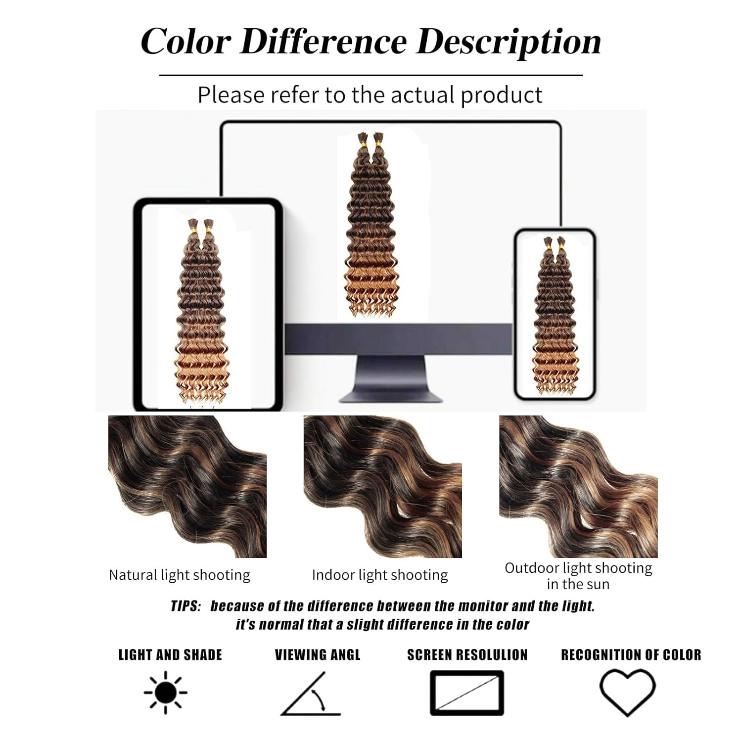 Curly Braiding Hair Deep Water Wave Braiding Hair Boho Hair for Braiding No Weft 100G Wet and Wavy Braiding Hair Extensions for Black Women(1B/27#, 18 Inch)