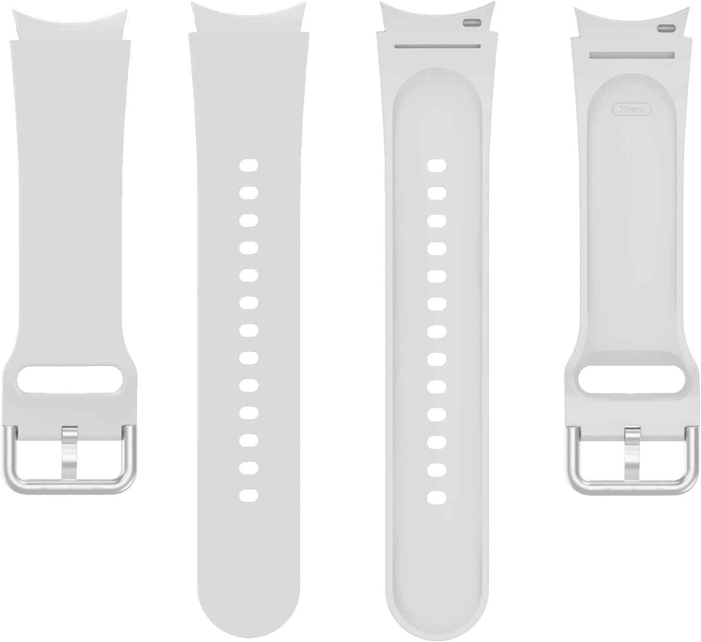 Compatible for Samsung Galaxy Watch 4 Band 44Mm 40Mm / Galaxy Watch 4 Calassic Bands 46Mm 42Mm / Galaxy Watch 3 41Mm Band, 20Mm Soft Silicone Watch Band Bracelet Sports Strap for Women Men