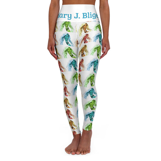 Mary J. Blige Andy Warhol Style Pop Art High Waisted Yoga Leggings